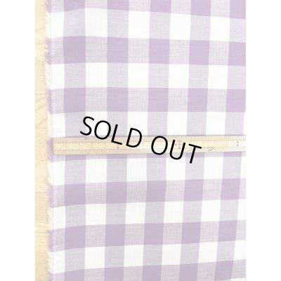 画像2: 生地：綿100％ギンガムチェック柄（ラベンダー）