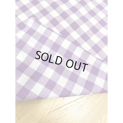 画像3: 生地：綿100％ギンガムチェック柄（ラベンダー）