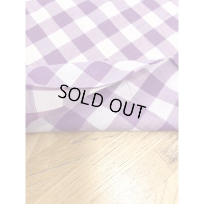 画像4: 生地：綿100％ギンガムチェック柄（ラベンダー）