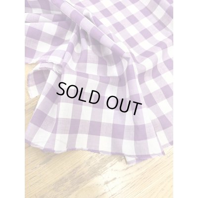 画像5: 生地：綿100％ギンガムチェック柄（ラベンダー）
