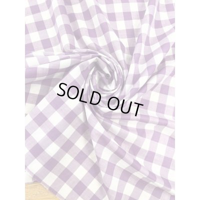 画像6: 生地：綿100％ギンガムチェック柄（ラベンダー）