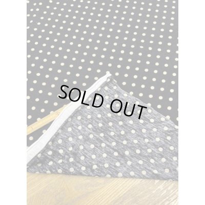 画像4: 生地：綿100％水玉プリント綿天竺（黒地／ベージュドット）