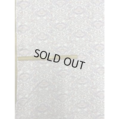 画像1: 生地：綿100％ 花柄天竺ニット（オフホワイト×ピンクパープル）