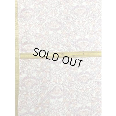 画像2: 生地：綿100％ 花柄天竺ニット（オフホワイト×ピンクパープル）