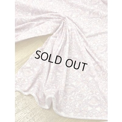 画像4: 生地：綿100％ 花柄天竺ニット（オフホワイト×ピンクパープル）