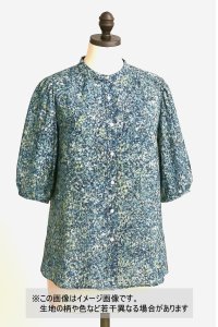 生地：綿100％ 80シフォンAG加工 ジョーゼット（ブルー）
