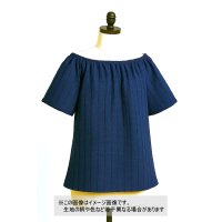 生地：コットンメッシュシャーリング（ネイビー）