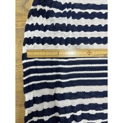 画像3: 生地：綿ナミナミ柄ボーダーニット（白地×ネイビー）