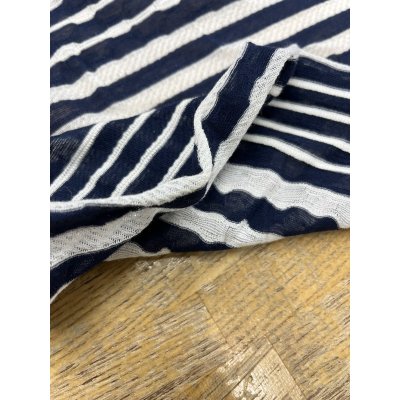 画像5: 生地：綿ナミナミ柄ボーダーニット（白地×ネイビー）