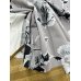 画像6: 生地：ポリエステル100％大柄フラワープリント（グレージュ×白黒）