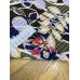 画像4: 生地：ポリエステル100％格子織り花モチーフプリント（黒地）
