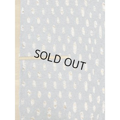 画像1: 生地：綿100％オパール型加工風ダメージ裏毛ニット（グレー）