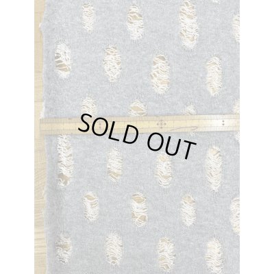 画像2: 生地：綿100％オパール型加工風ダメージ裏毛ニット（グレー）