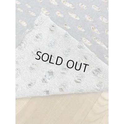 画像3: 生地：綿100％オパール型加工風ダメージ裏毛ニット（グレー）