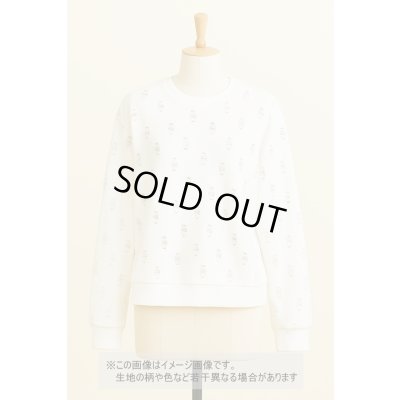 画像9: 生地：綿100％オパール型加工風ダメージ裏毛ニット（白）