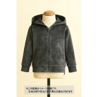 生地：ポリエステル100％ムラ染めベロアニット（ブラック）
