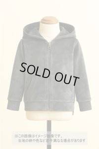 生地：ポリエステル100％ムラ染めベロアニット（ブラック）