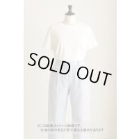 生地：綿ポリエステルリップル風ストライプ（白／水色）