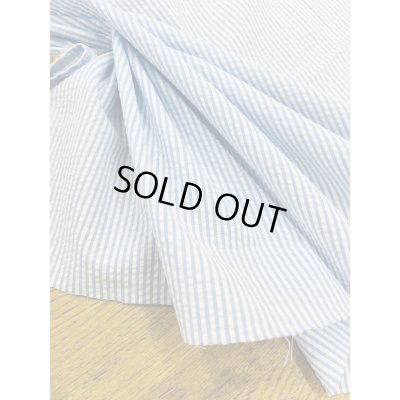 画像6: 生地：綿ポリエステルリップル風ストライプ（白／水色）