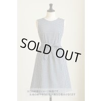 生地：綿100％ギンガムチェック柄（紺）