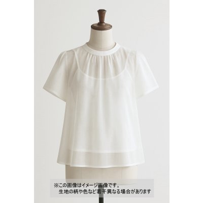 画像1: 生地：リネンライクシアーブラウス地（ホワイト）