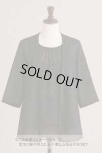 生地：リネンライクシアーブラウス地（ブラック）