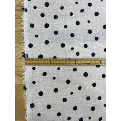画像4: 生地:ドットプリントコットン90%ラミー10%(白/黒)