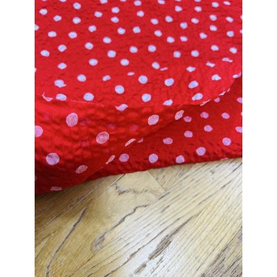 画像5: 生地:ランダムドットプリント コットンローンミラクルウェーブ(赤×白)