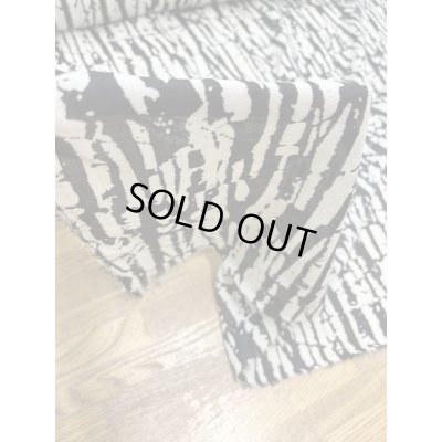 画像8: 生地：抽象柄プリントポリエステル生地（クリーム×ブラック）