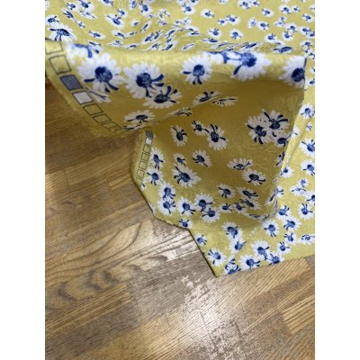 画像8: 生地:ジャガード織り×花柄プリント生地(イエロー)