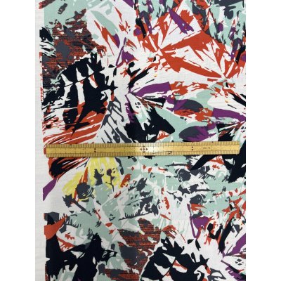 画像3: 生地:ポリエステル100%セミダルデシンカラフルプリント(白地)