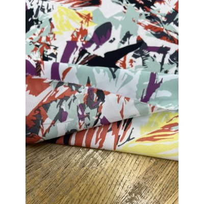 画像5: 生地:ポリエステル100%セミダルデシンカラフルプリント(白地)