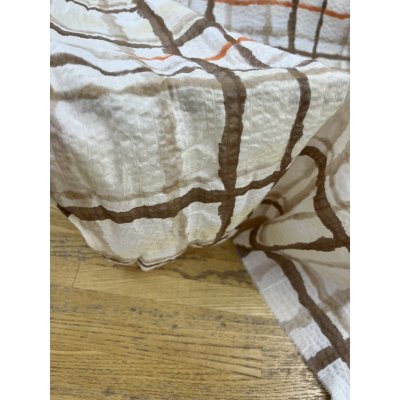 画像8: 生地：綿ローンミラクルウェーブ 格子柄（茶）