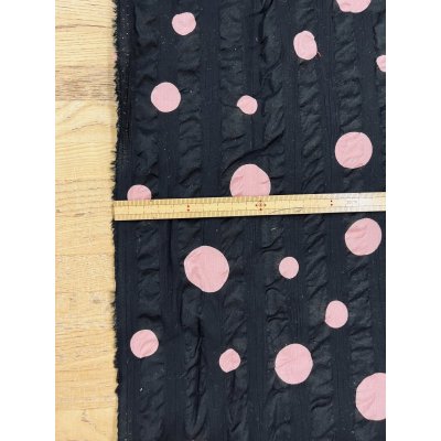 画像3: 生地：綿ローンミラクルウェーブ ランダムドット（黒／ピンク）