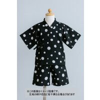 生地：綿ローンミラクルウェーブ ランダムドット（黒／白）