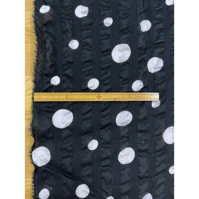 画像3: 生地：綿ローンミラクルウェーブ ランダムドット（黒／白）