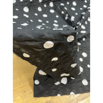 画像9: 生地：綿ローンミラクルウェーブ ランダムドット（黒／白）