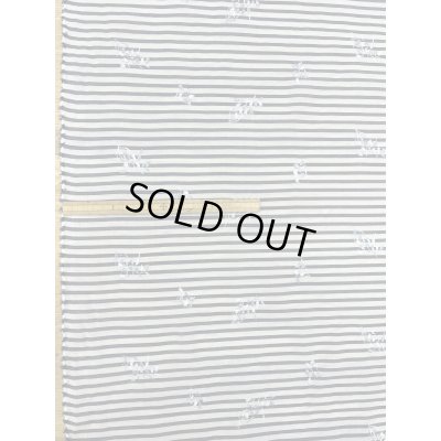 画像2: 生地：刺繍入りボーダー（白／紺）