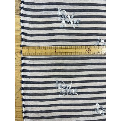 画像3: 生地：刺繍入りボーダー（白／紺）