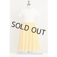 生地：綿100％ナミナミストライプ（オレンジ×白）