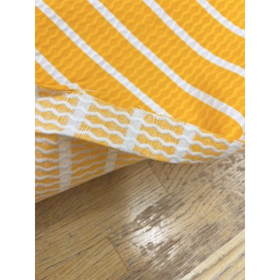 画像7: 生地：綿100％ナミナミストライプ（オレンジ×白）