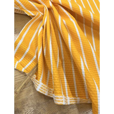 画像8: 生地：綿100％ナミナミストライプ（オレンジ×白）