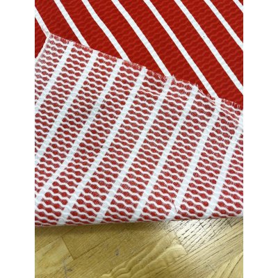 画像5: 生地：綿100％ナミナミストライプ（赤×白）