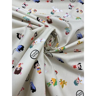 画像6: 生地：キャラクタープリント ライトキャンバス生地（クリーム）