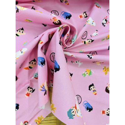 画像6: 生地：キャラクタープリント ライトキャンバス生地（ピンク）