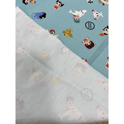 画像3: 生地：キャラクタープリント ライトキャンバス生地（ブルー）