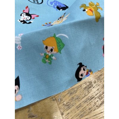 画像7: 生地：キャラクタープリント ライトキャンバス生地（ブルー）