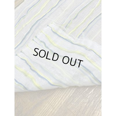 画像4: 生地：ポリエステル綿ファンシーヤーンボーダー（グリーン系）