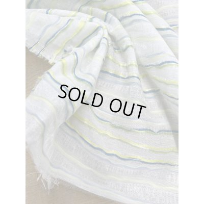 画像6: 生地：ポリエステル綿ファンシーヤーンボーダー（グリーン系）