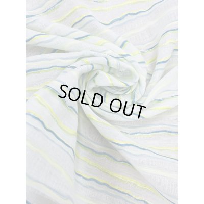 画像7: 生地：ポリエステル綿ファンシーヤーンボーダー（グリーン系）